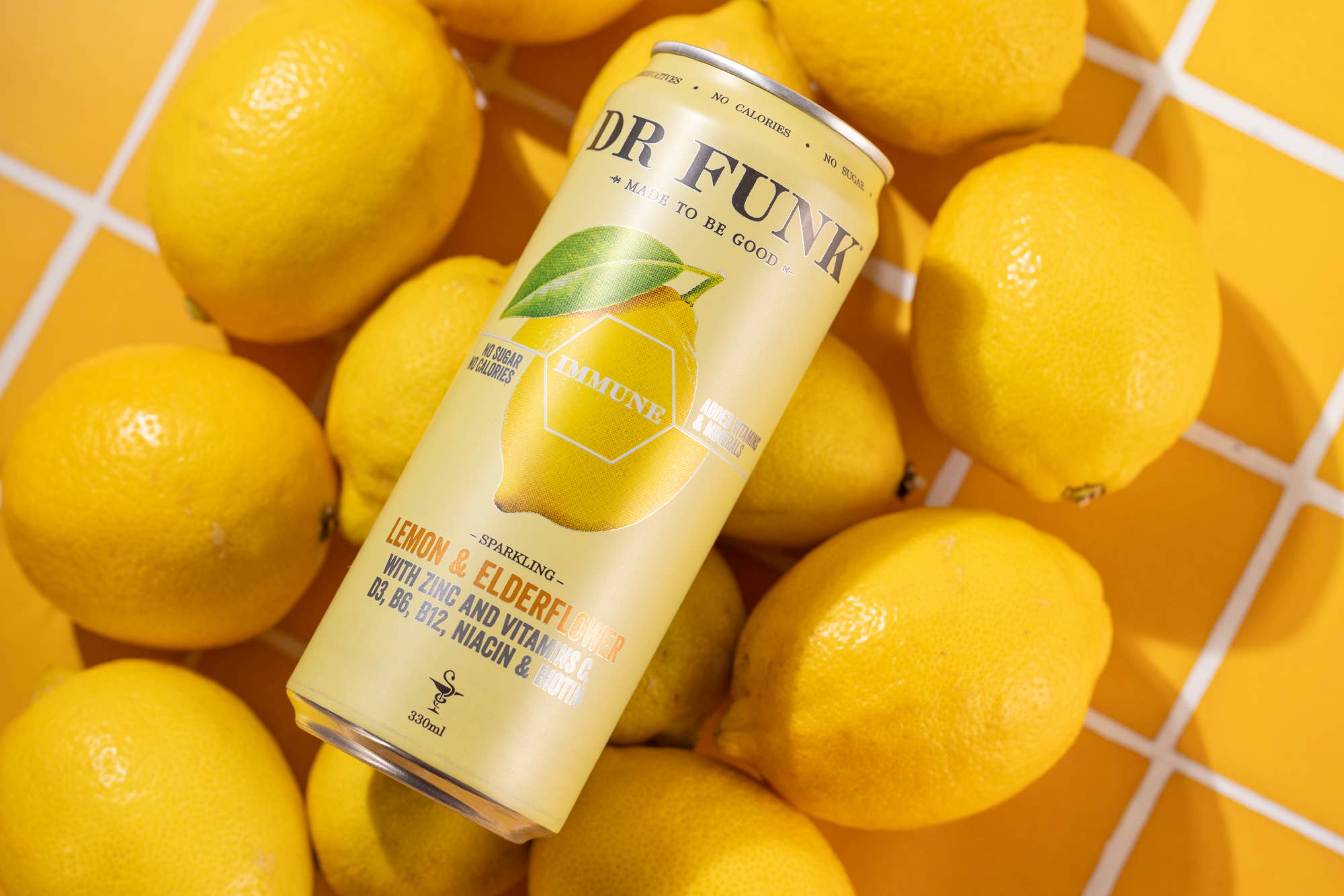 Dr Funk - Vendita all'ingrosso Acqua frizzante - Lemon & Elderflower con 7 nutrienti essenziali3
