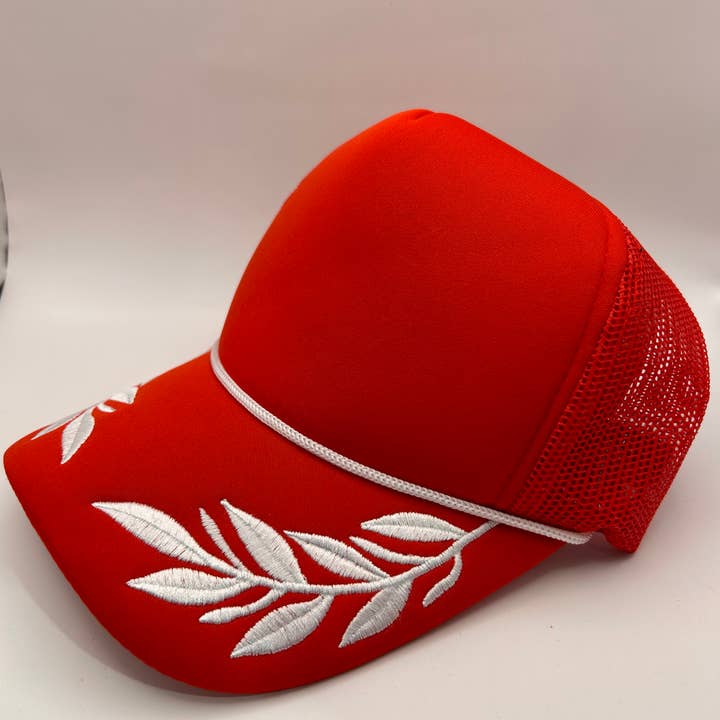 Vibes Hat Company - Wholesale Trucker Hat - Women's - Vibes Red Captain Foam Trucker | Hat Bar | Blank Caps1