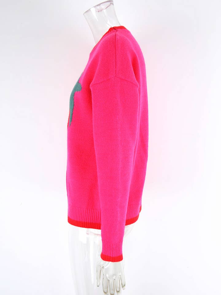 Hope & Sunshine - Wholesale Knit Sweater - Women's - Strawberry Graphic Pullover Sweater9