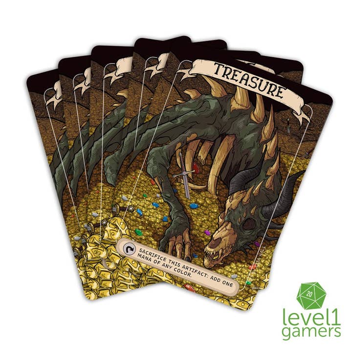 Level 1 Gamers - Wholesale Card Game - Dragon Treasure - Token Magic Card Pack (5 Cards)