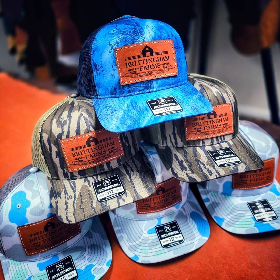 NDesigns Leather - Wholesale Trucker Hat - Unisex - Custom Logo Leather Patch Hat - Patches are sewn, not glued!14