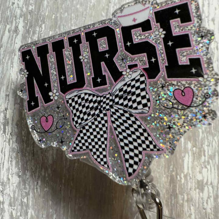 The Wild Poppy - Wholesale Badge Accessory - Women's - Badge ReeL Nurse Sparkle Bow