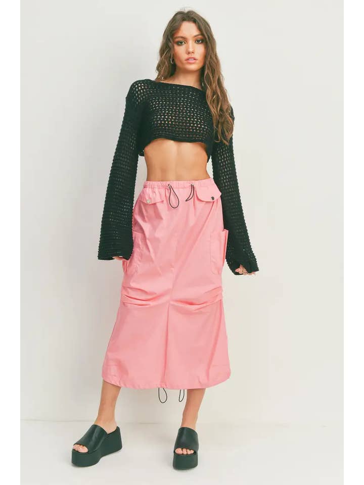 Pretty Damage - Wholesale Rok - Dames - Parachute Cargo-rok met trekkoord en split