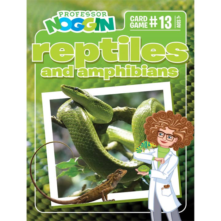 Outset Games and Cobble Hill Puzzles - Wholesale Card Game - Prof. Noggin Reptiles and Amphibians Card Game1