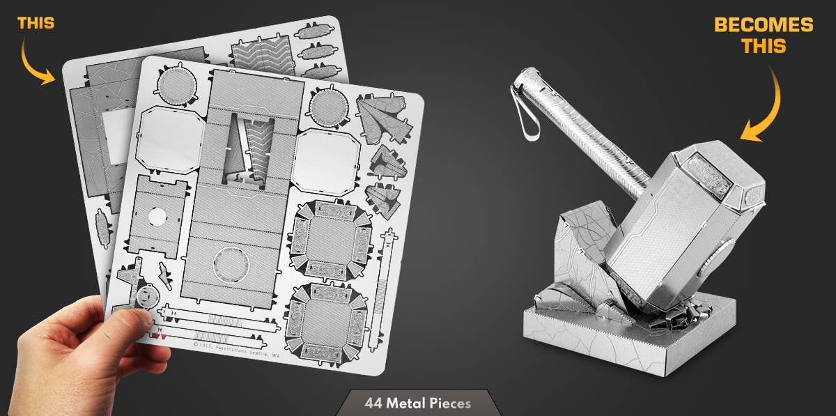 Metal Earth – wholesale DIY craft kit – Marvel - Thor's Hammer5