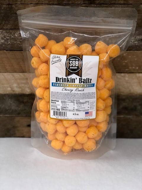 Sweet G's Bakery - Drinkin’ Pretzels™ - Wholesale Puffed Snack - Assortment #CB-3 Flavored Cheese Balls (30 - 4.5oz bags)1
