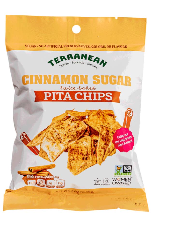 NYE Kanel-Sukker Pita Chips (2 oz.) for engroshandel hos Terranean Herbs & Spices