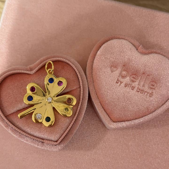 Pendente Trevo CZ Multicolor por atacado de Belle By Elle