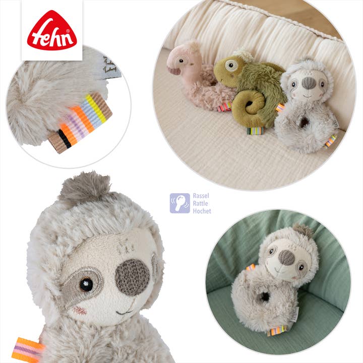 Fehn - Wholesale Handheld Rattle - Baby - Sloth Grasping Ring - Grasping & Motor Skills Toy3