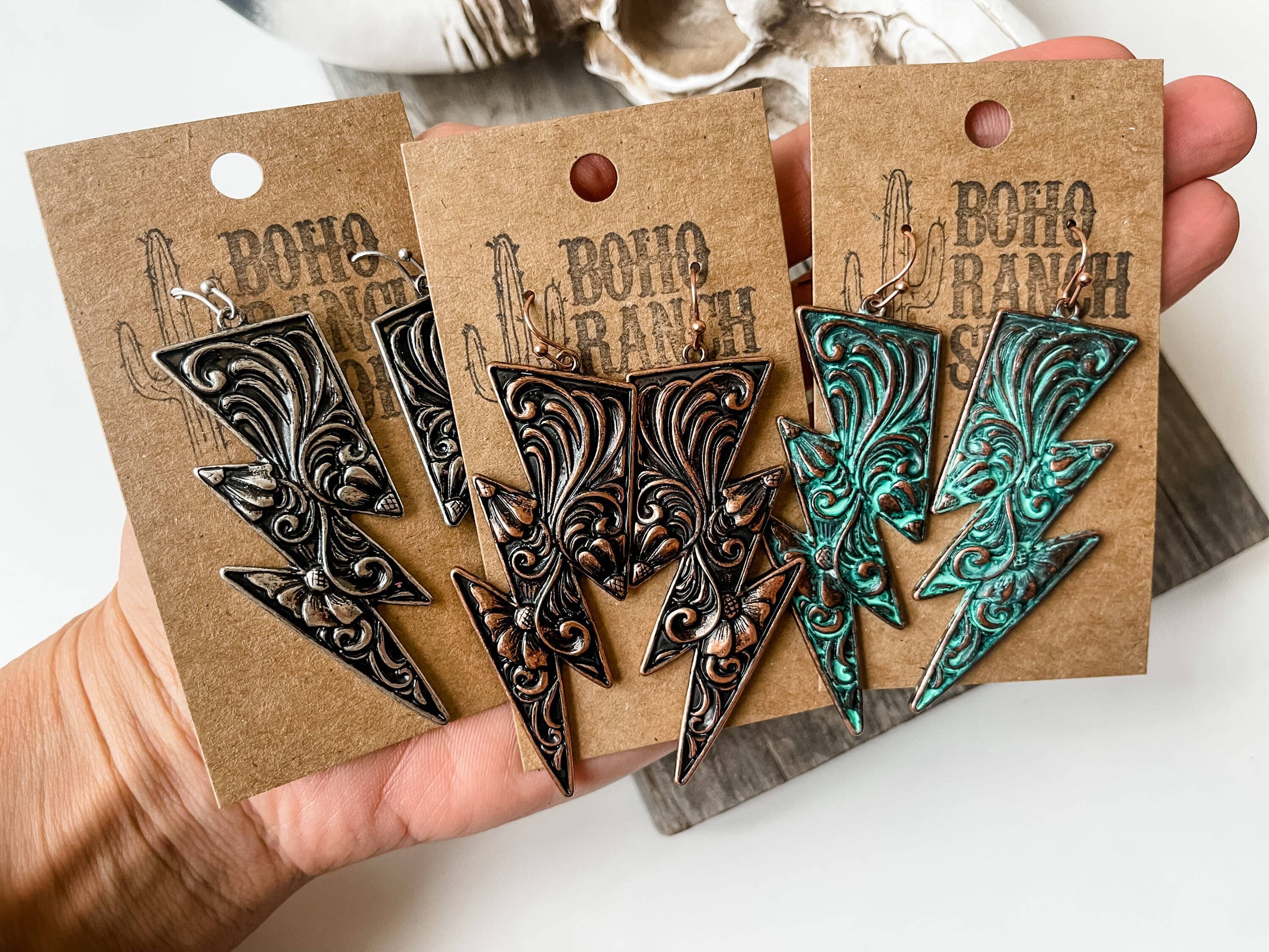 Boho Ranch Shop – wholesale Dangle earrings – Floral Casting Dangle Earrings0