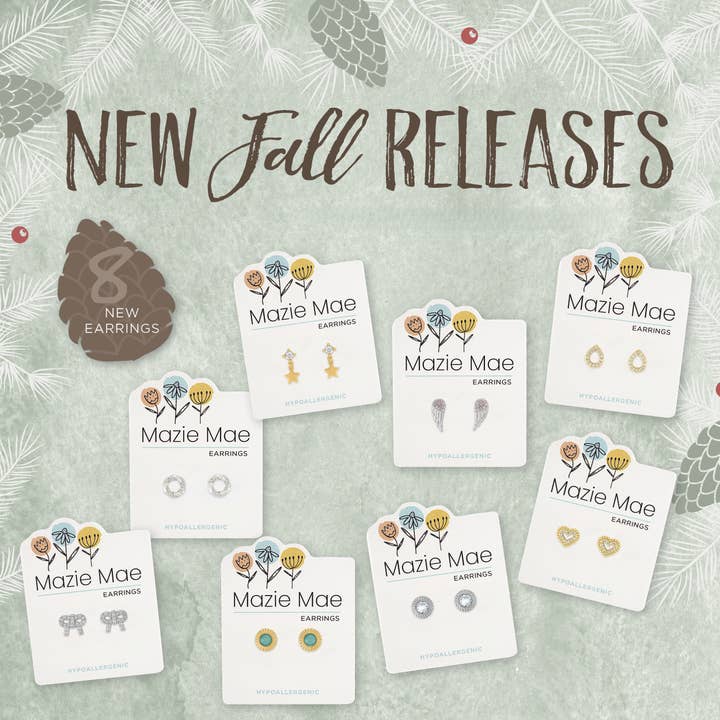 Mazie Mae Earring: 8 New Styles for wholesale by Center Court