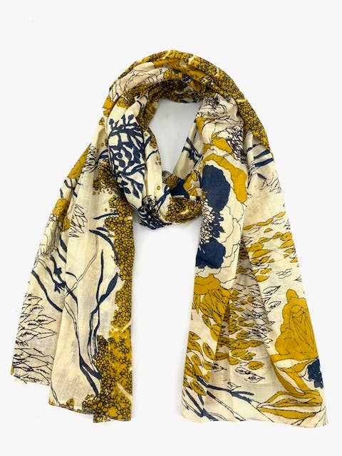 Maison Unik Accessoires - Wholesale Sjaal - Dames - 100% katoenen damessjaal en sarong met Japans patroon2