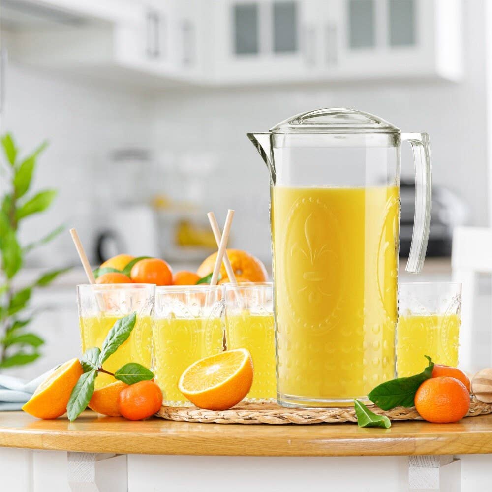 Muldale - Wholesale Drinking Glass/Cup - Picnic Water Jug and Glasses Set 5 Piece Acrylic Plasti2