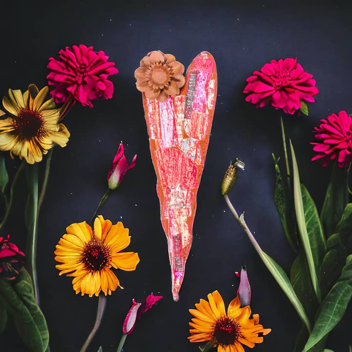 Hjertevægskilt rustikt metalskilt vintage papir boghandel for engroshandel hos Whimsies