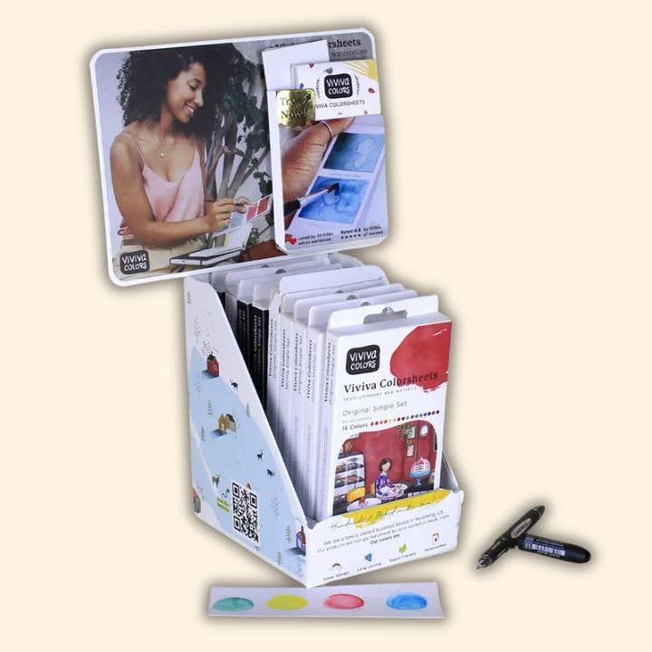 Viviva Colors - Wholesale Retailer Display - Paper & Novelty - Viviva Colorsheets Display Unit