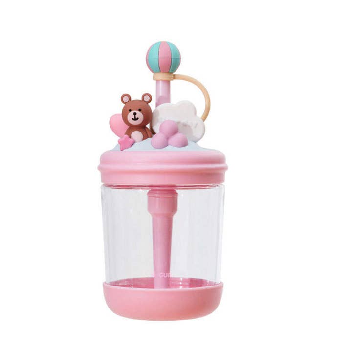 - Garrafa de Água de Luxo GUP® para crianças 470ml - Garrafa de Criança com Palhinha e 4 Autocolantes - À Prova de Fugas, Sem BPA e Reutilizável para Crianças (Rosa) por atacado de Rainbow Dust UK