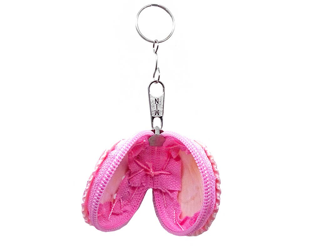 Pichincha - Wholesale Keychain - Women's - Natural Dyed Clam Shell Hard Coin Purse Keychain1