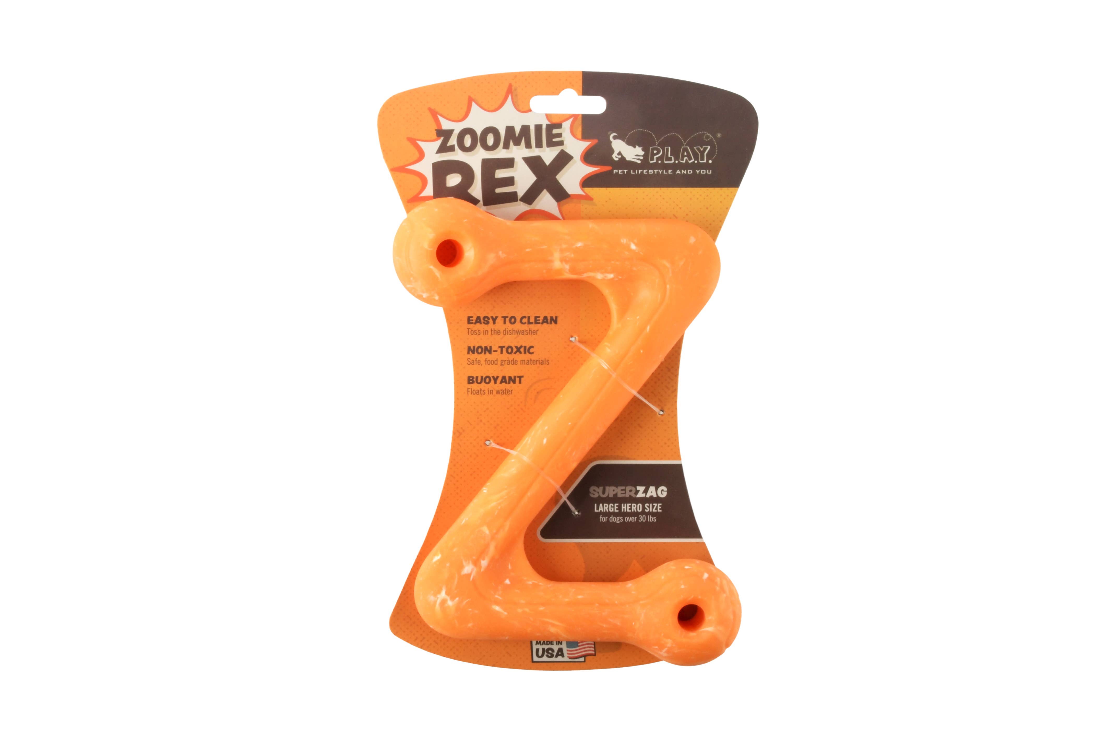 P.L.A.Y. Pet Lifestyle and You - Vente Jouet en corde – chien - ZoomieRex SuperZag27