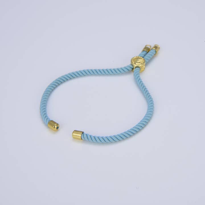 findings4uGem - Wholesale Beaded Bracelet - Adjustable Semi Finished Cord Slider Stopper Bracelet, BR0400