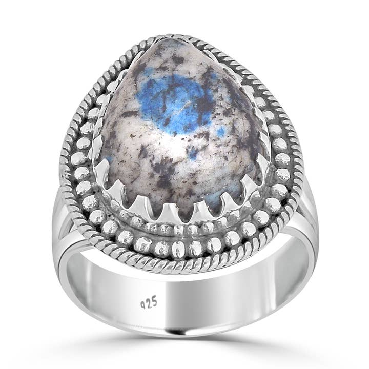 Bague originale en argent sterling 925 AAA K2Jasper faite main pour la vente par SILVER CAVE