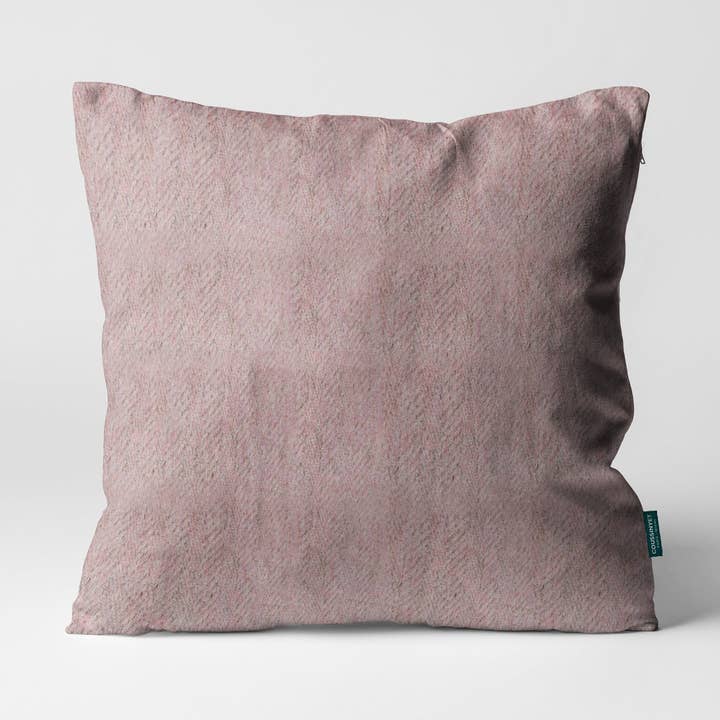 Coussinyet - Wholesale Throw/Decorative Pillow - Chamonix Herringbone Cashmere Pillow Pink0