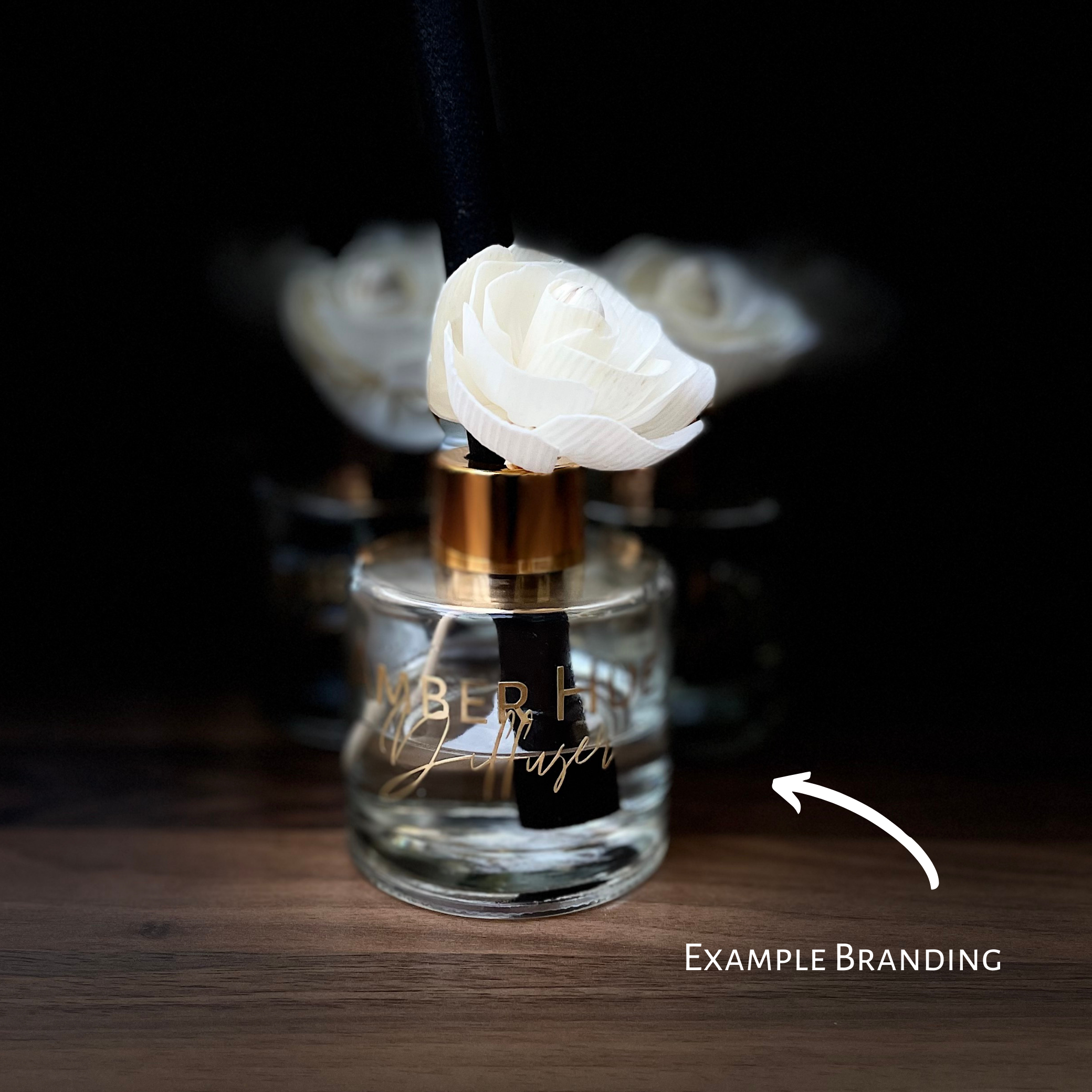 Amber Hue Candles - Wholesale Reed Diffuser - White Label - Flower Reed Diffuser1