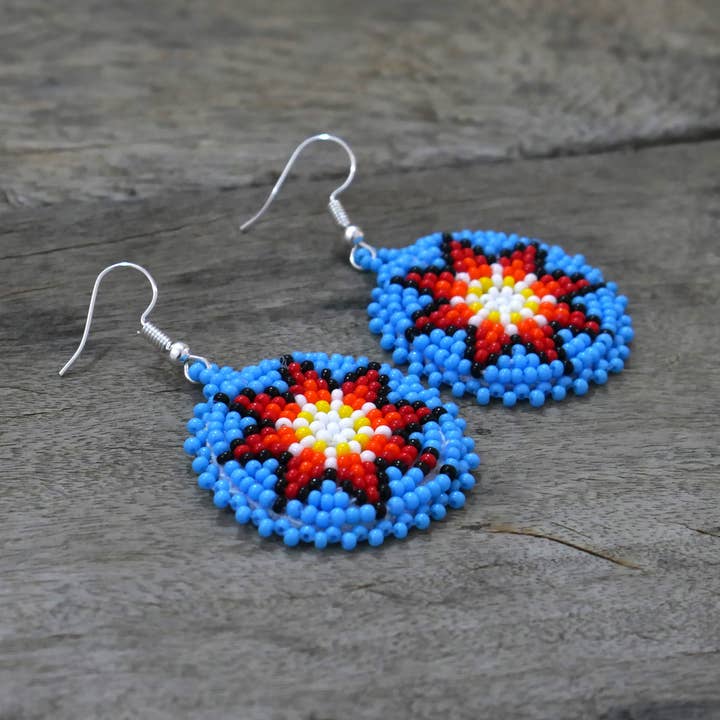 KANGURAH – wholesale Jewellery set – Native American Style Beaded Morning Star medallions6