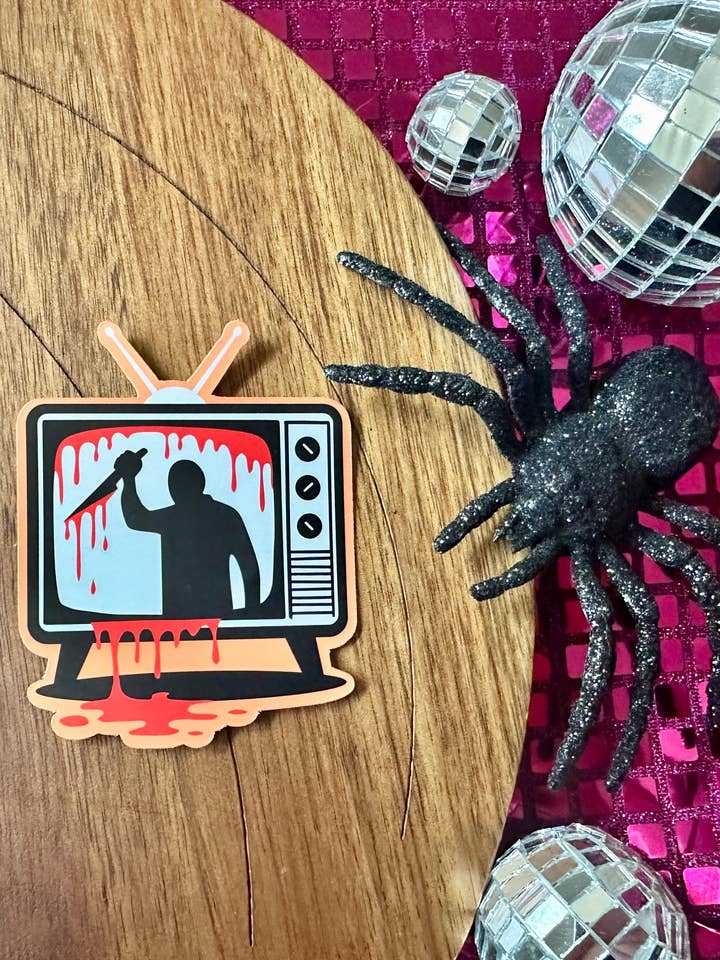Slasher Movie Sticker| Killer Stickers| Horror Movie Stickers| True Crime Gifts| Horror Film Stickers| 80s Horror Movie Gifts| Summerween for wholesale by The Haus of Holly