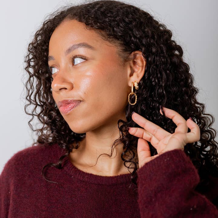 Sunny Sunday - Wholesale Hoop Earrings - Louisa Double Hoops1