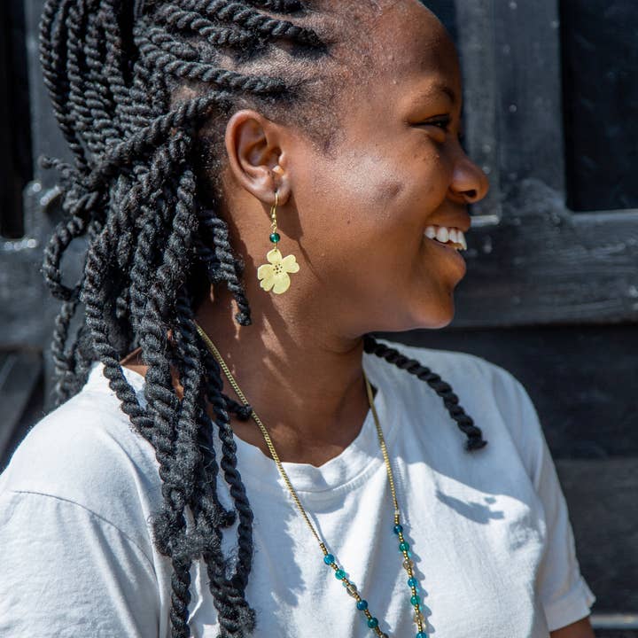 Grain of Rice Project - Wholesale Dangle Earrings - Sun Drop Petal Earrings2