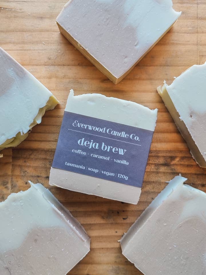 'Deja Brew' Soap Bar 120g for wholesale by Everwood Candle Co.