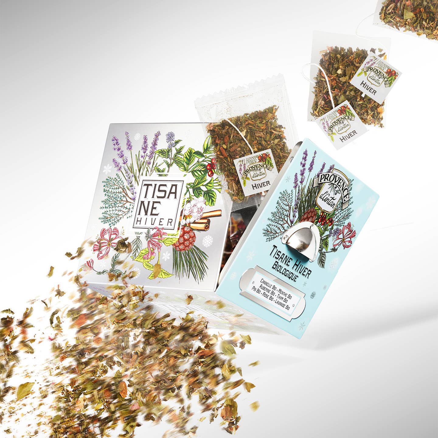 PROVENCE D'ANTAN - Vente Thés santé/détox - Tisane Hiver bio* - Cube Métal 24 sachets1