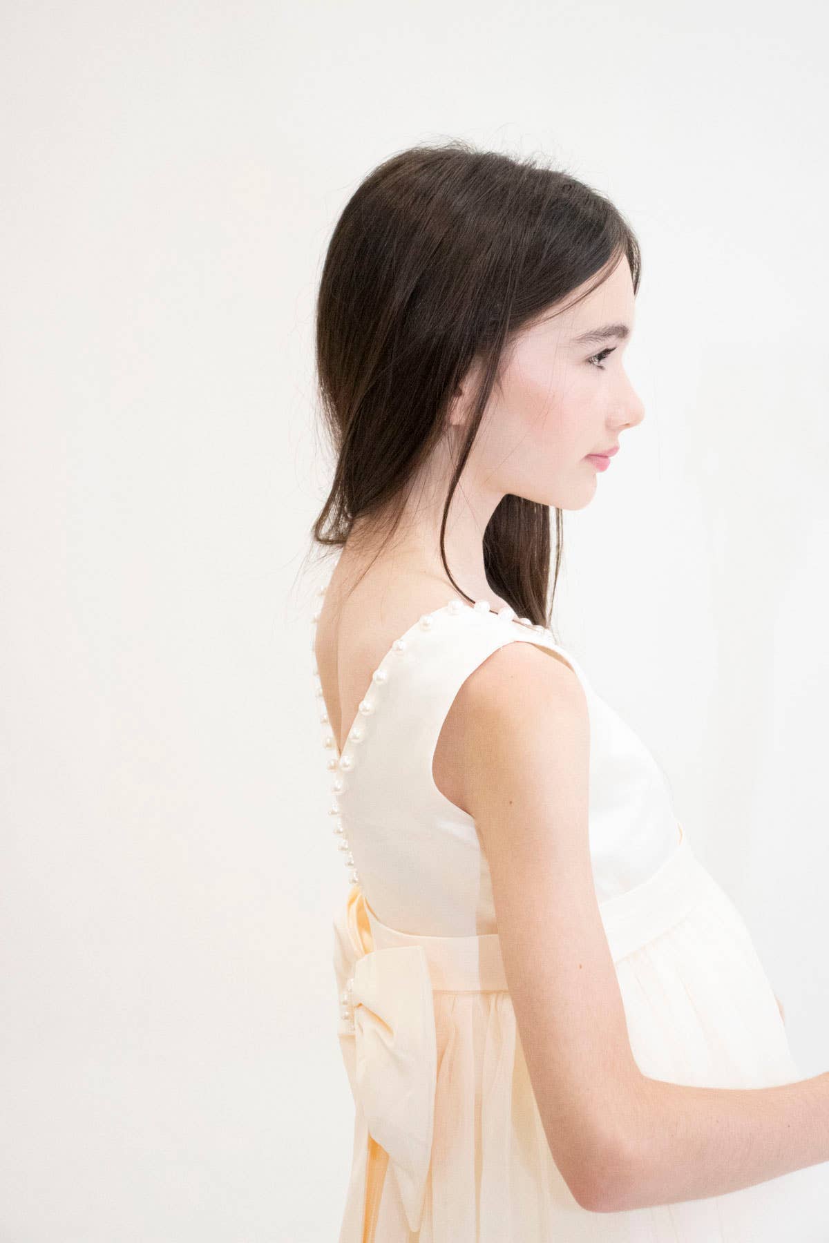 Yuko B - Wholesale Dress - Kids - CARMELINE girl's dress - Beige13