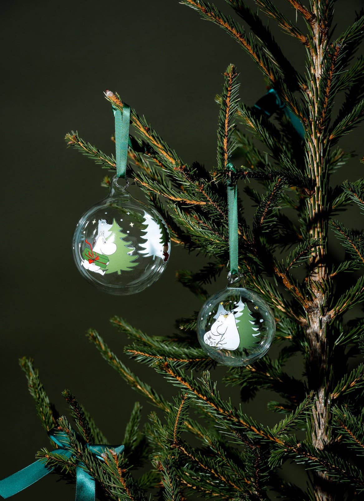 Treacle George (Muurla) – wholesale Ornament – MOOMIN | Christmas | Glass Bauble | Spruce | ⌀ 7 cm6