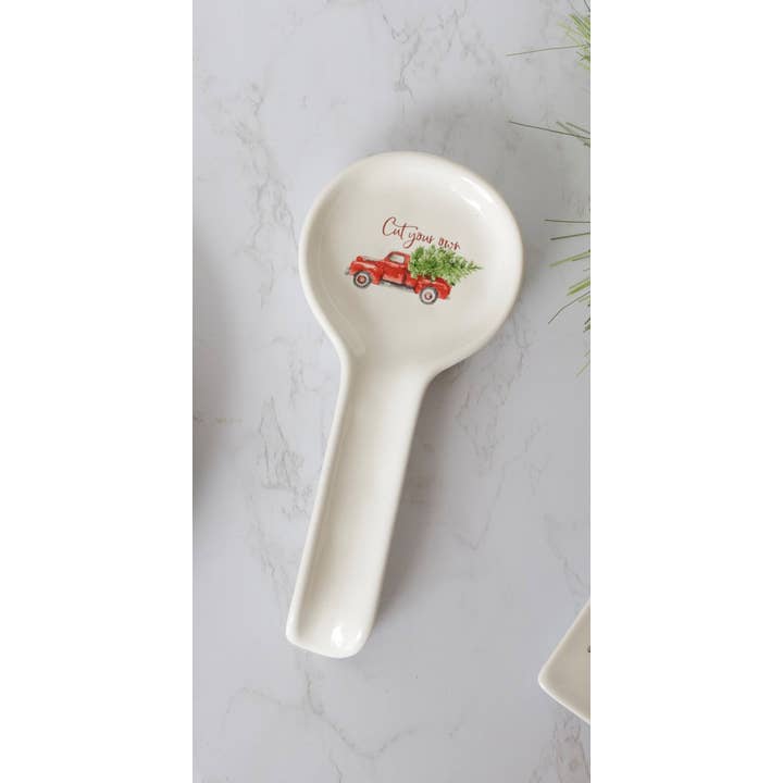 Cut Your Own Christmas Tree Farm Spoon Rest (Pk/02) for wholesale by Audrey's Home & Gift