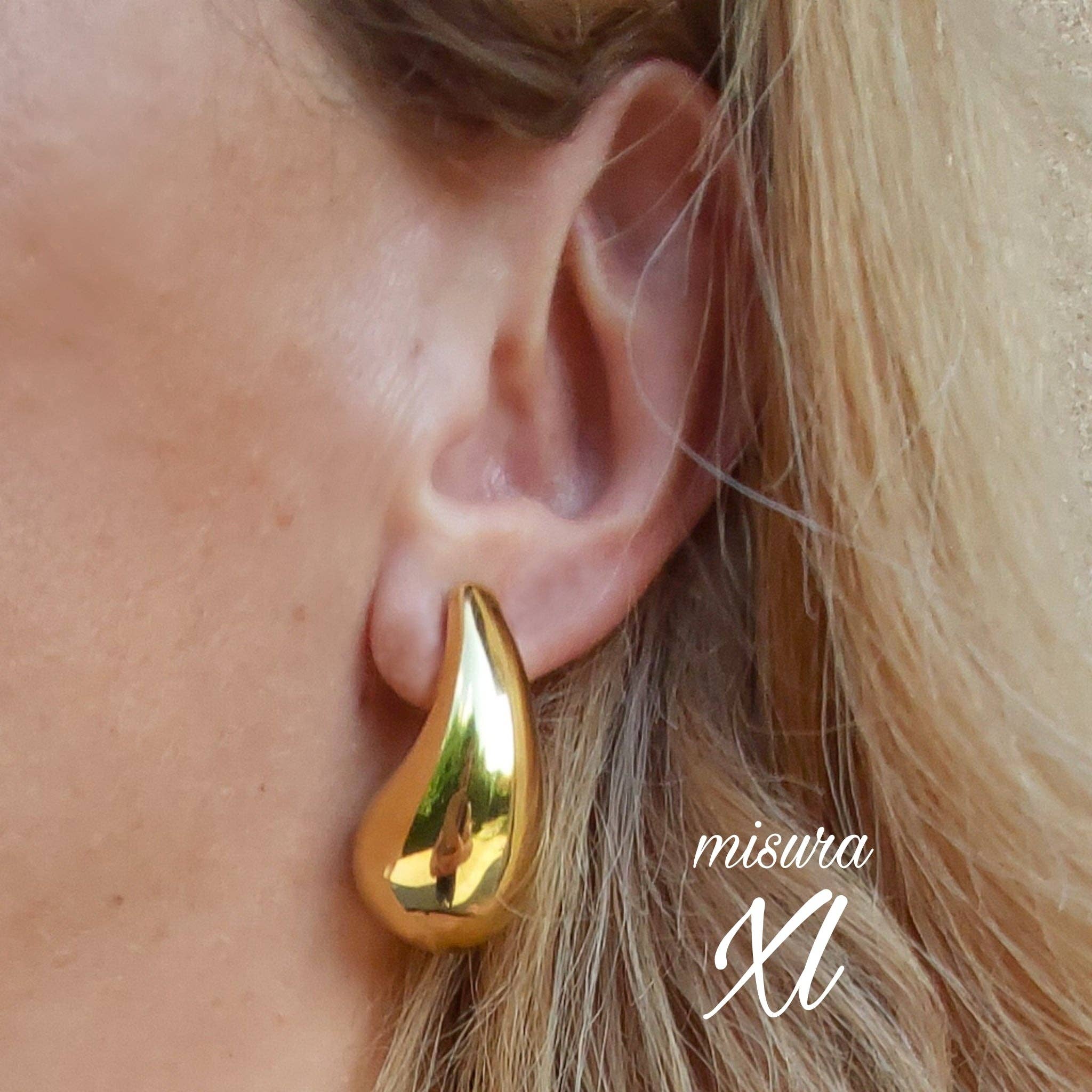 Daemon srls – Engroshandel Hængeøreringe og creoløreringe – DROP 4 størrelser - rustfrit stål ~ par tunge dråbeøreringe23