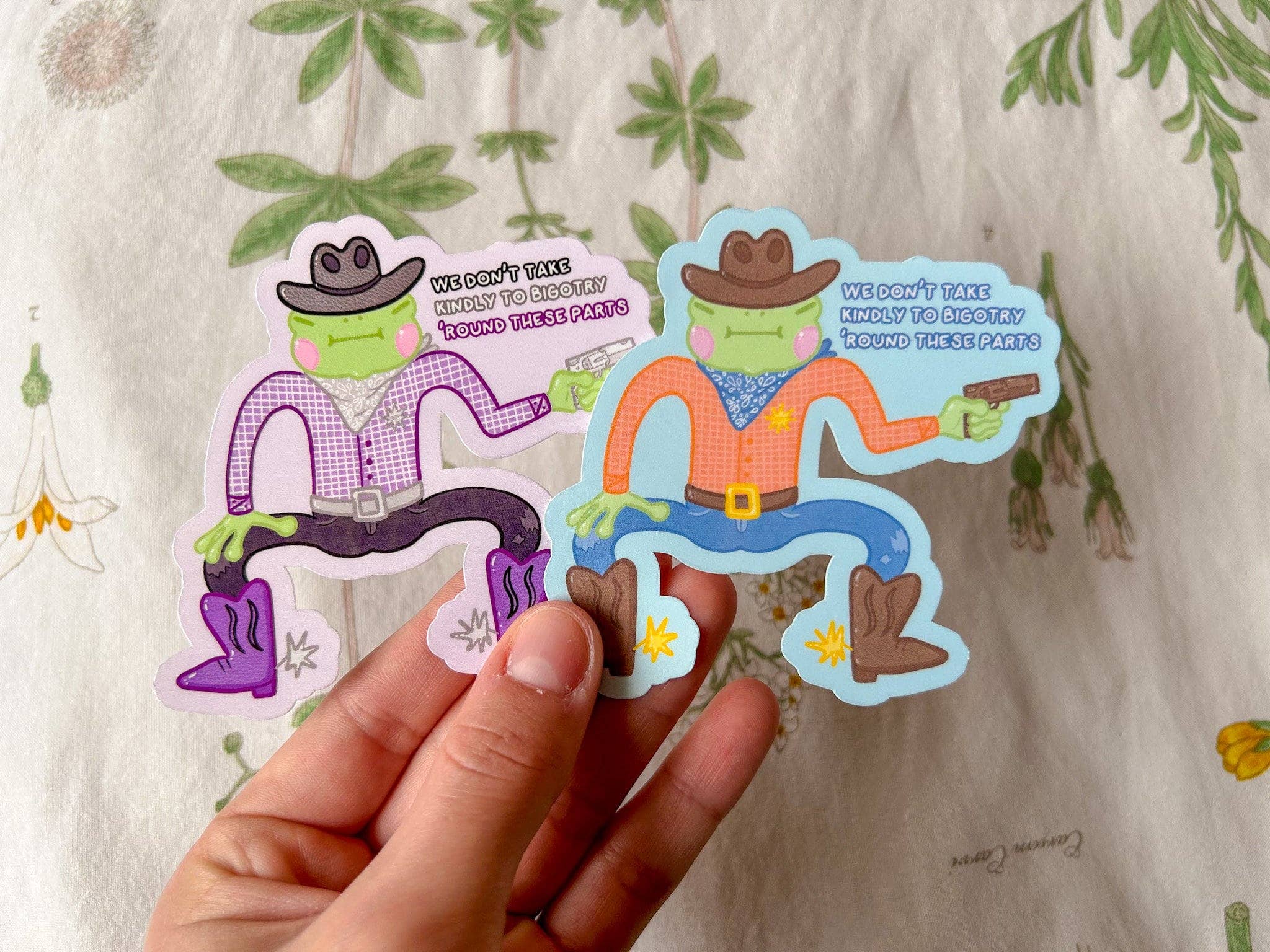 Hollandaize Art – Adesivo por atacado – Pride Cowboy Frogs | Não levamos gentilmente ao bigotry Sticker19