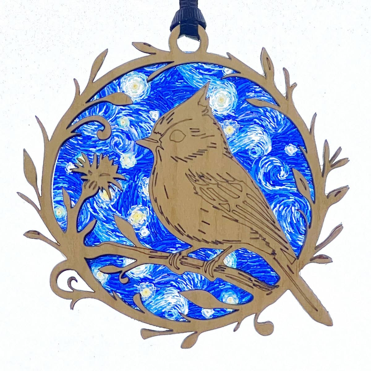 Squirrel Tacos Papercuts - Wholesale Ornament - Tufted Titmouse Bird Lover Ornament -Holiday Suncatcher Gift5