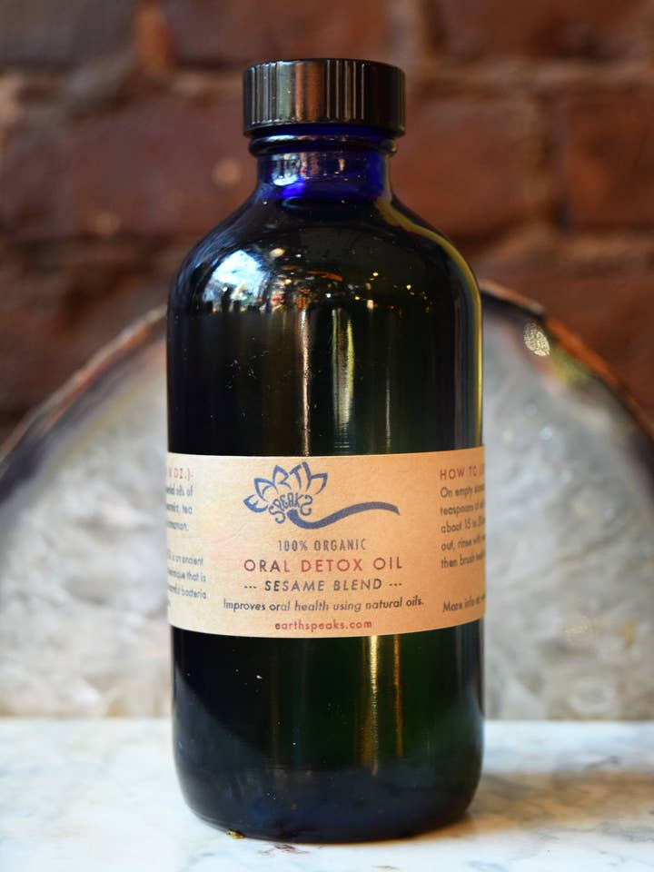 Rince-bouche détox oral à l'huile de sésame pour la vente par Earth Speaks