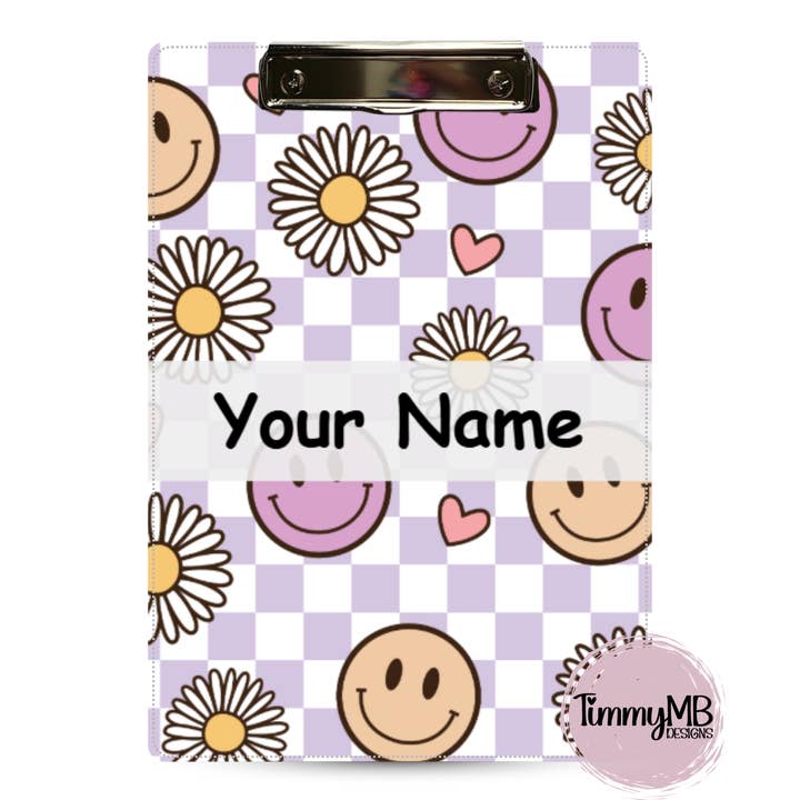 Ternet: Smiley Daisy - Tilpasset Clipboard for engroshandel hos TimmyMB Designs