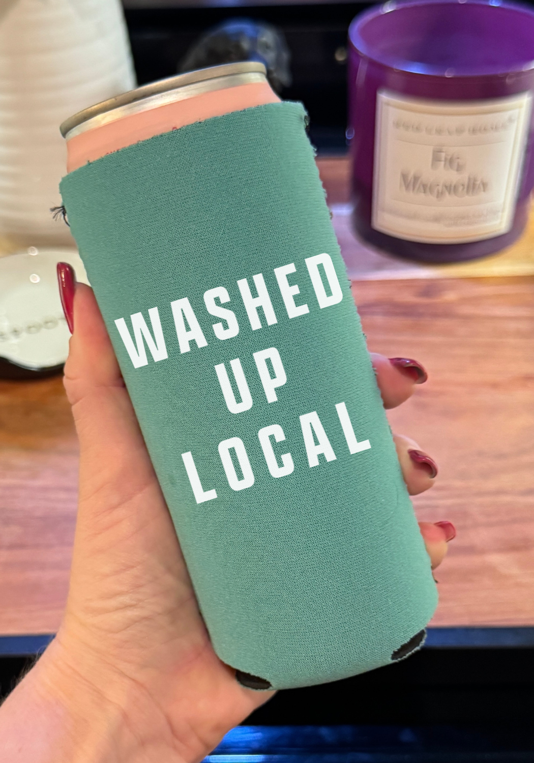Clover + Cotton Co - Wholesale Drink Huggers & Koozies - Washed Up Local Drink Hugger2
