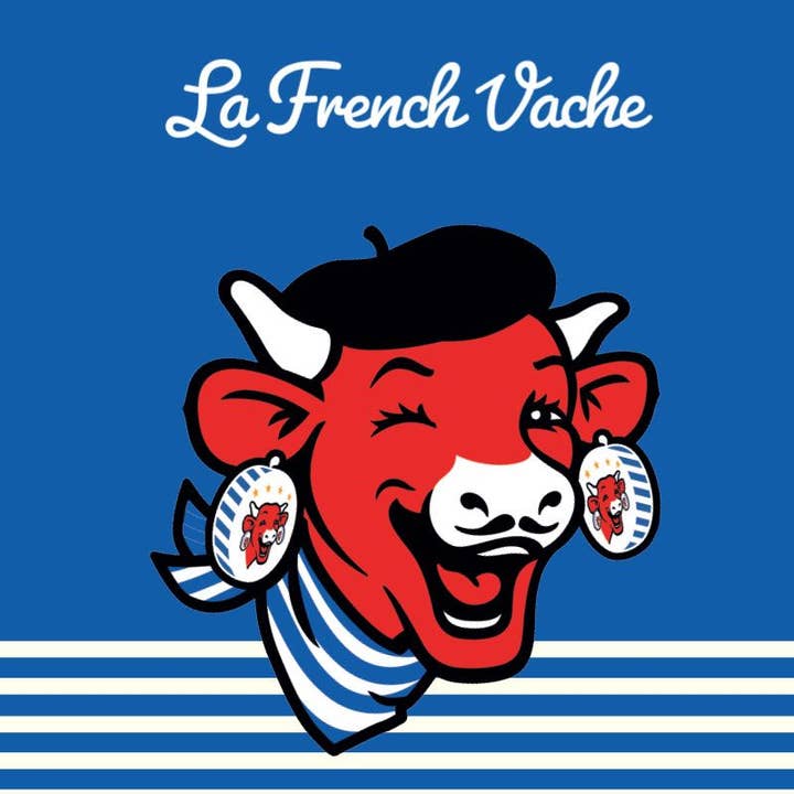 MUCCA CHE RIDE - Berretto blu - strofinaccio 50x75 in cotone per la vendita all'ingrosso da parte di Coucke