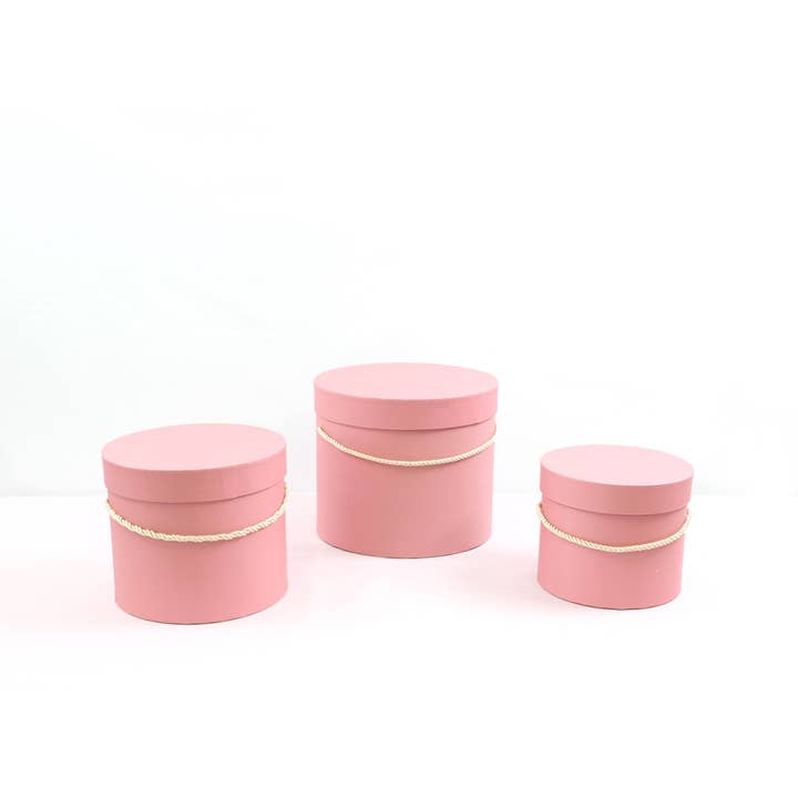 Elegant Design Supply - Wholesale Gift Box - Basic Round Flower Hat Box with Lid - Various Colors and Sizes - For Luxury Flower / Gift / Chocolate Strawberries Arrangements