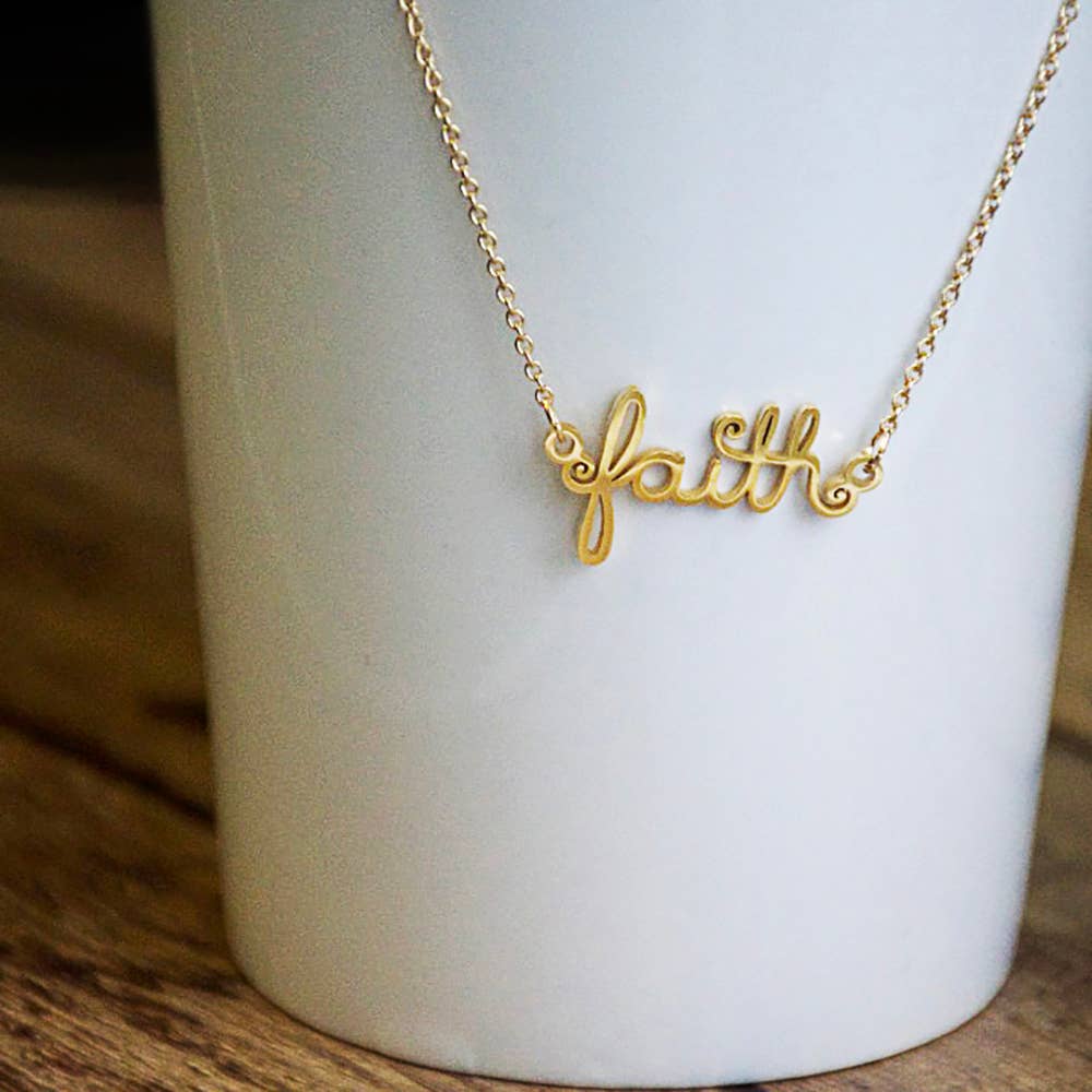 Lifebeats Gifts - Wholesale Halskettinghanger - Faith Script ketting7