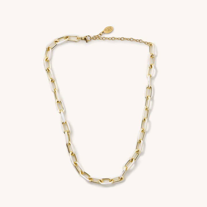 White Paula Acrylic Choker for wholesale by Nikki Smith Designs