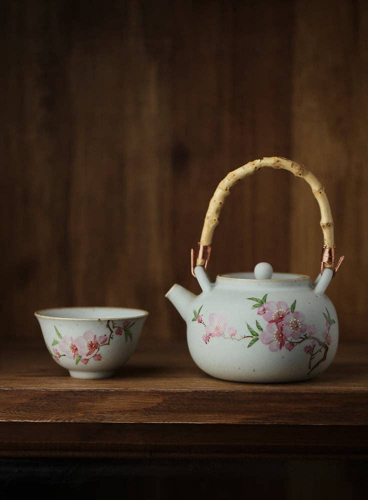 Gohobi （We cover U.S. import duties） - Wholesale Tea Set - Gohobi Hand-painted Floral Tea Set Teapot Tea cup18