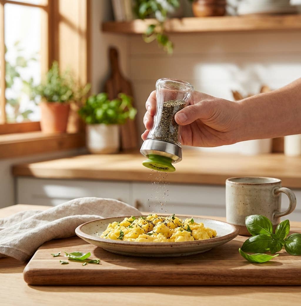 Kadra Kitchenware – wholesale Salt & pepper shaker set – Trudeau - Glass, Pop Salt & Pepper Shaker, Green Top1