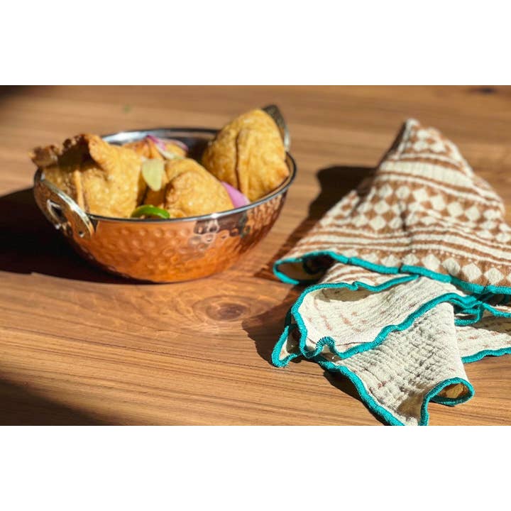 Verve Culture - Vendita all'ingrosso Insalatiera - Ciotola da portata indiana Handi a doppia parete in rame e acciaio inox5