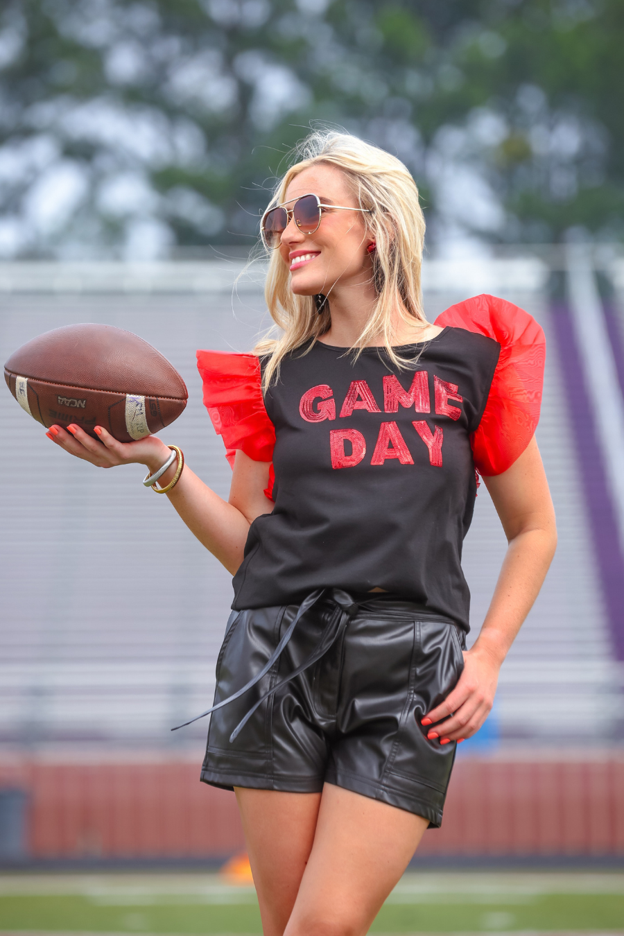 Jess Lea - Wholesale T-Shirt - Women's - It's Game Day Sequin Patch Top8