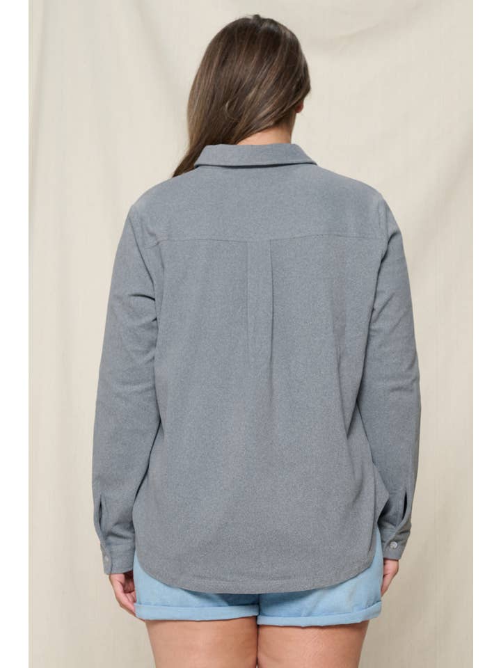 Doe and Rae - Vendita all'ingrosso Camicia button down - Donna - CAMICIA ABBOTTONATA SPAZZOLATA - 10452JPL15